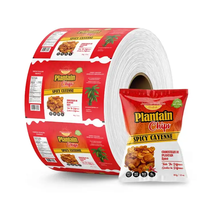 Salad packaging bag with clear window